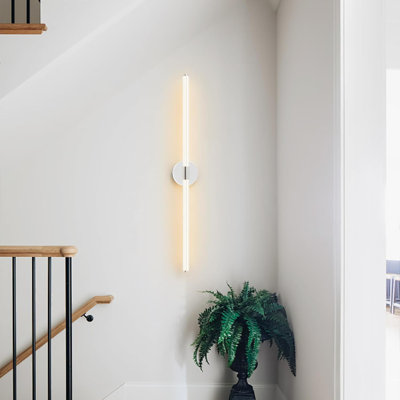 Luminaire à DEL à intensité variable pour meuble-lavabo avec éclairage complet à 360 °, applique murale moderne pour salle de bain, chambre à coucher et salon
