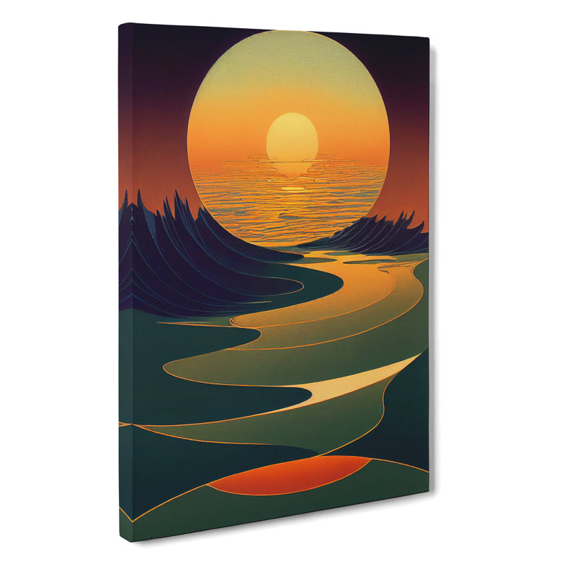 Stunning Abstract Sunset - Wrapped Canvas, 50cm H x 35cm W x 3cm D