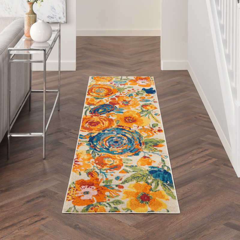 DH-ALR07 Floral Indoor Rug, Runner 2'3" x 7'6"