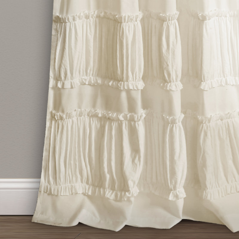 Semi Sheer Curtain Pair, Ivory, 42" W x 95" L