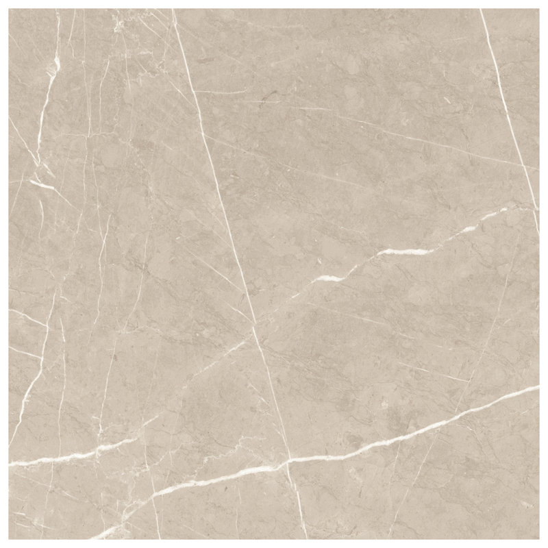 Autograph Arabescato 48X48 Marble Look Satin Porcelain Tile, Crema