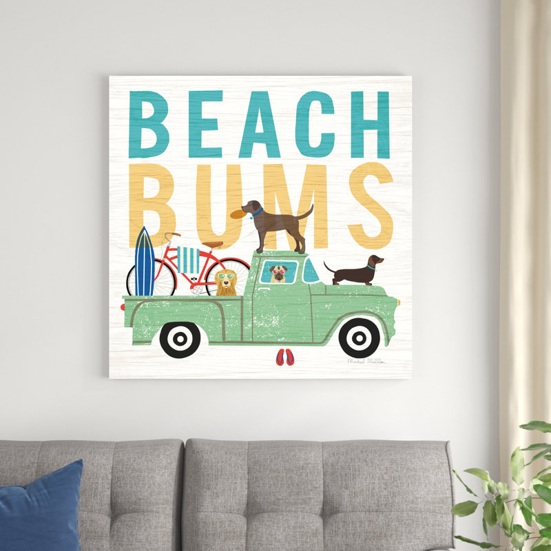 " Beach Bums Truck I " by Michael Mullan, 36" H x 36" W x 1.25" D