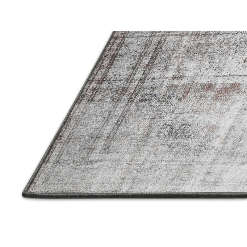 Tapis gris zone contemporaine, Rectangle 5 pi x 7 pi
