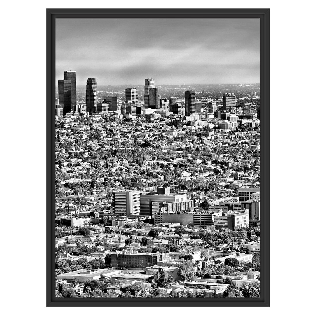 Gerahmtes Wandbild Los Angeles City Skyline