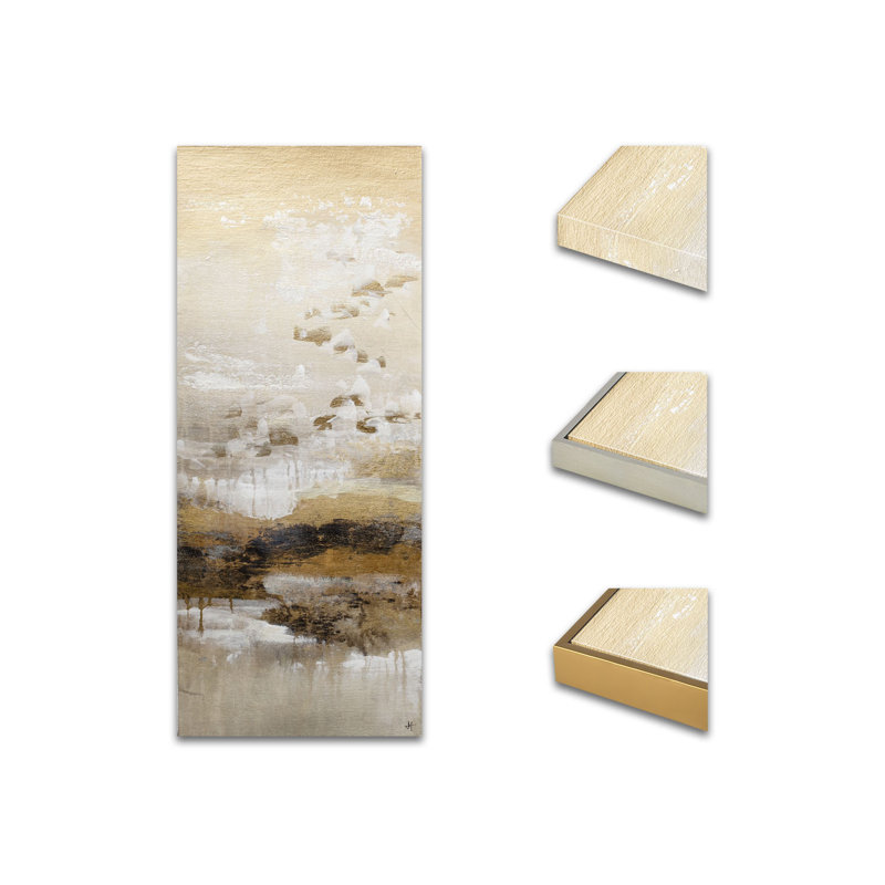 Golden Sunlight 1 Painting by Jennifer Hollack Raboin, 40" H x 16" W x 2" D, Wrapped Canvas