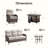 Arbor 10 - Person Fire Pit Outdoor Wicker Conversation Furniture Set With 6" Cushions, 55,000 BTU Propane Table-1176133969-1176133966