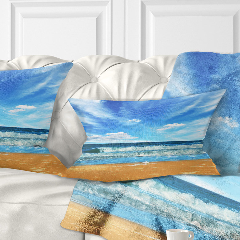 Coussin lombaire en mer et eau brillante