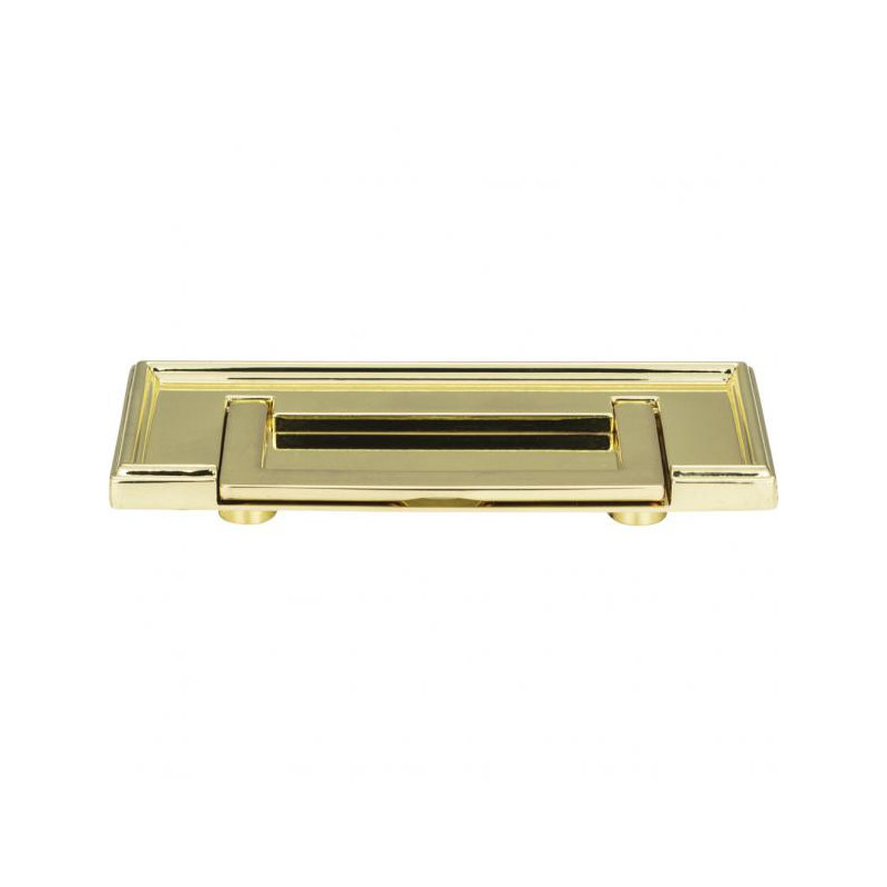 Campaign 3" Center to Center Drop handle, Polished Brass