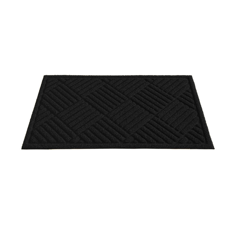 Paillasson antidérapant Charnell 18 po x 30 po imperméable pour l'entrée, Noir