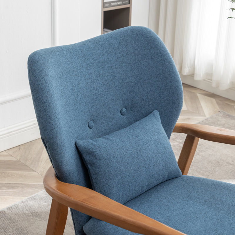 Fauteuil Kornelijus, Mélange de lin bleu