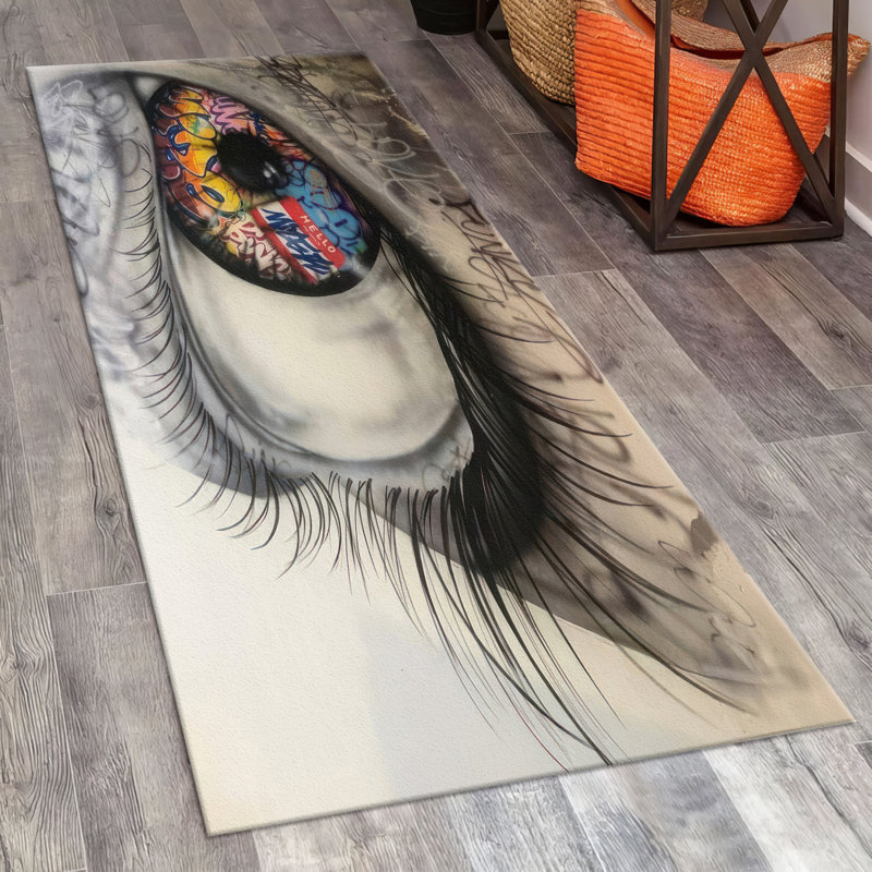Floral Bloom Printed Rug with Soft Non-Woven Material Perfect for Adding a Touch of Elegance to Any Room in Your Home