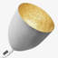 Gold/Brass/Grey Torchiere Floor Lamp with Outlet