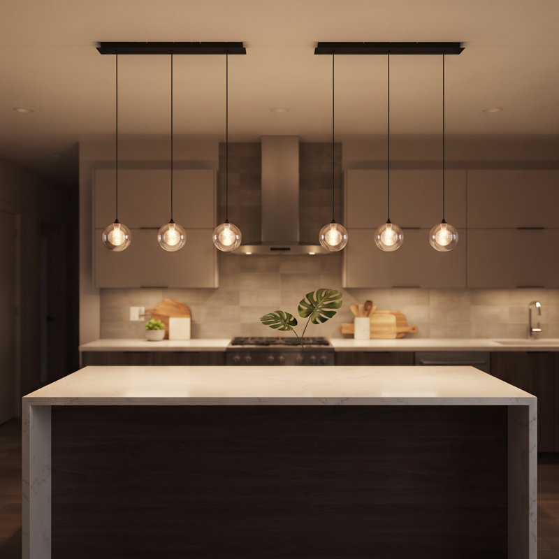 Riverdale 3 - Light Kitchen Island Pendant, Matte Black