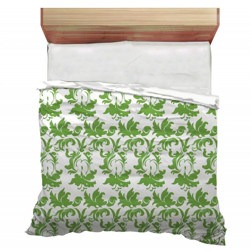 Édredon floral en microfibre / polyester, Édredon simple