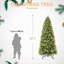 Arbre de Noël 7 pi avec 1375 pointes et 400 lumières DEL blanc chaud-1339257305-1339257311