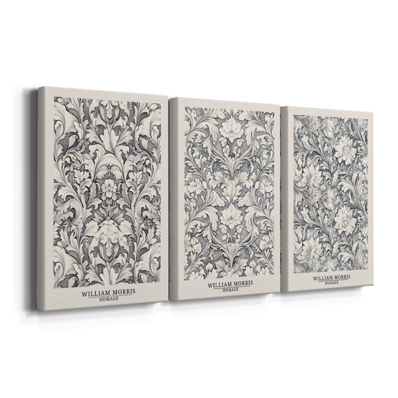 Série sur toile tendue sur mesure - 3 pièces, H 27 po x l 54 po