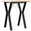 vidaXL Dining Table Y-Frame Solid Wood Pine and Steel-105675963-105675958