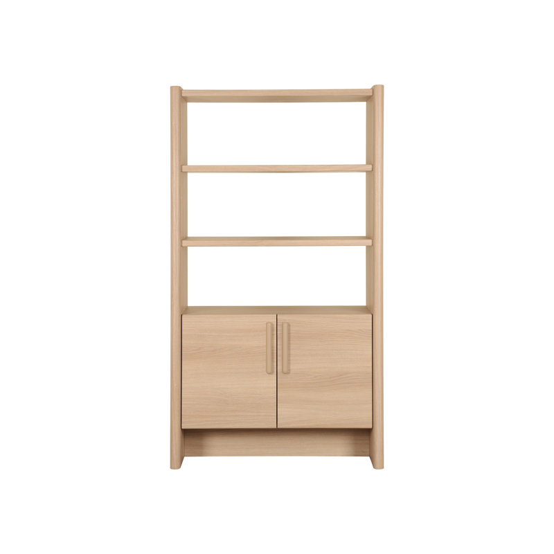 72"H x 39.5"W Erwin 3-Tier Bookshelf with 2 Doors