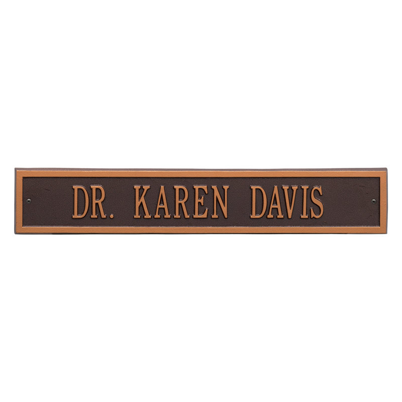 Plaque d'adresse murale sur 3 lignes Arch, Cuivre antique, Oui