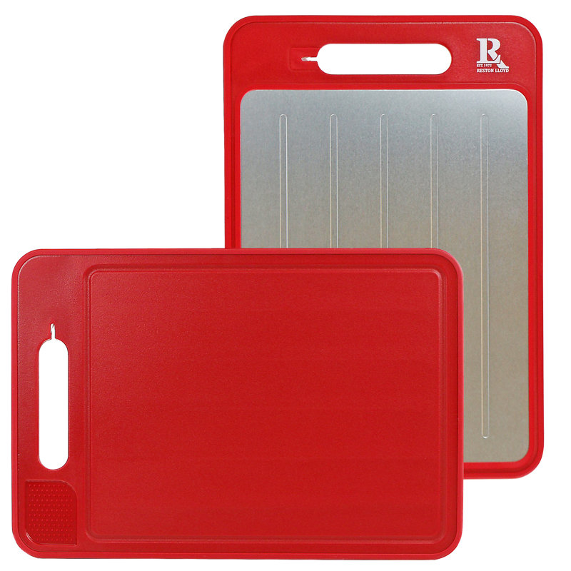 Defrosting Tray Cutting Board, 4 in 1, Red