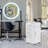 Lechia Storage Cabinet with Drawer, Tool Holders, Locking Wheels for Salon