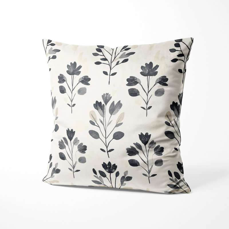 Coussin floral - Coussin Boho, H 16 po x l 16 po