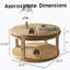Table basse ronde en bois, table circulaire pour le salon-1356028210