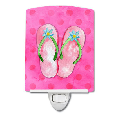 Flip Flops Polkadot Ceramic Night Light
