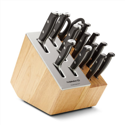 Calphalon 15-pc. With Sharpin Edgetech Knife Block Set In Black