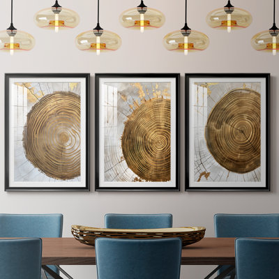ABSTRACT Series CLXIX - Impression sur mesure encadrée de qualité supérieure - 3 pièces
