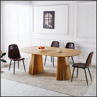 Table d'appoint extensible de style moderne du milieu du siècle, multifonctionnelle pour les repas et le café, longueur réglable de 120 à 200 cm.