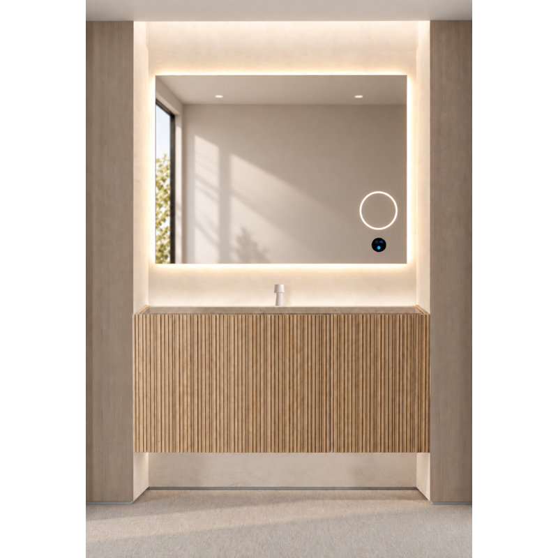 Miroir de salle de bain 47 "à DEL rétroéclairé - Verre argenté sans cuivre