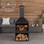 Ambresha Square Steel Smokeless Chimnea