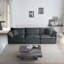 Canapé 3 places Mid-Century avec 2 accoudoirs et 3 coussins décoratifs-2056455855