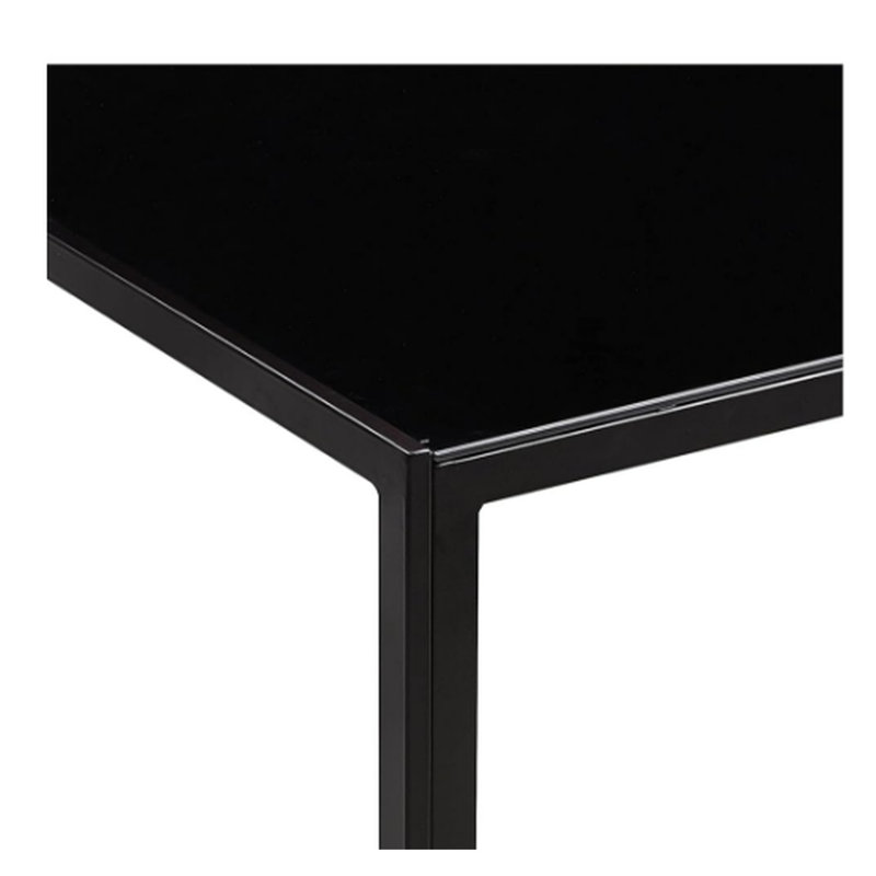 Table de salle à manger rectangulaire en verre - métal, 29,25 po Hauteur du plateau élégant en métal, hauteur de 29,25 po