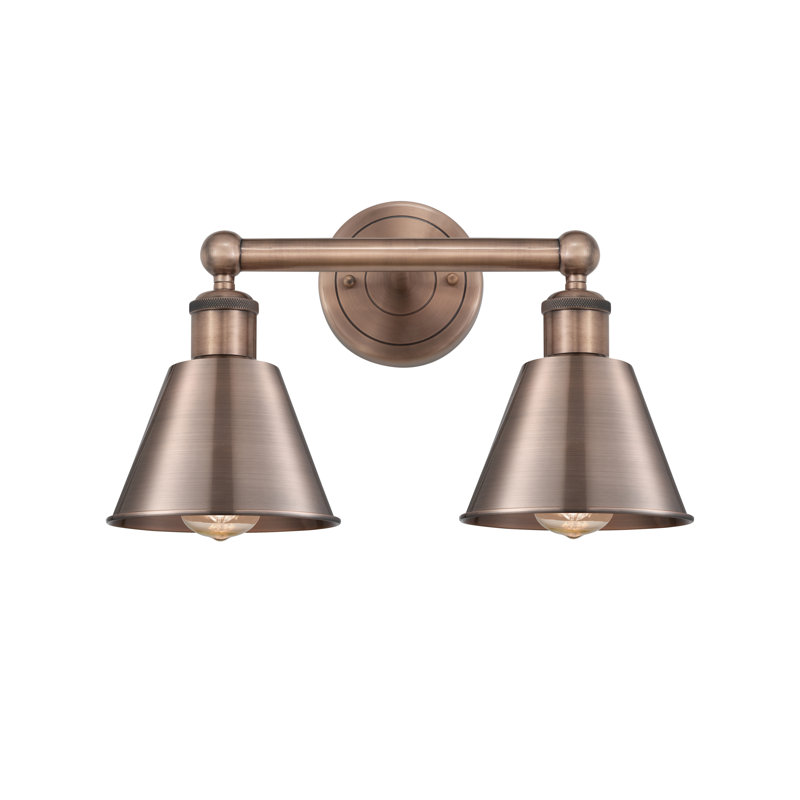 Éclairage pour meuble-lavabo 2 lumières Klucevsek, Cuivre antique, Cuivre antique
