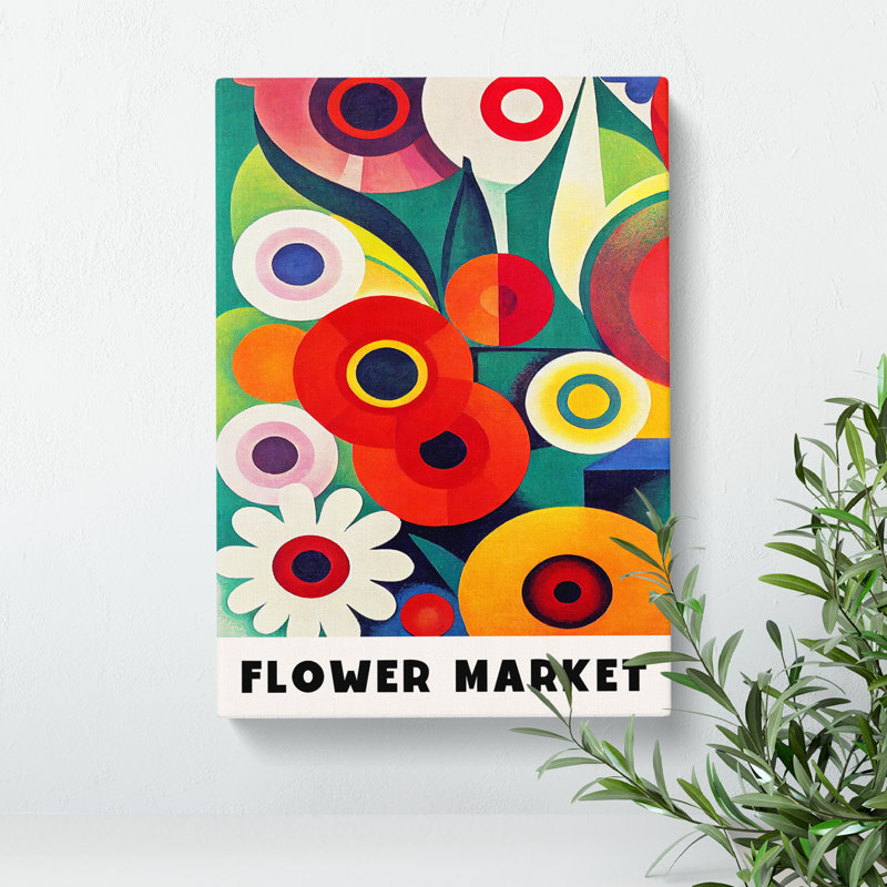Retro Flower Market Exhibition No.11 - Wrapped Canvas Print, 50cm H x 35cm W x 3cm D