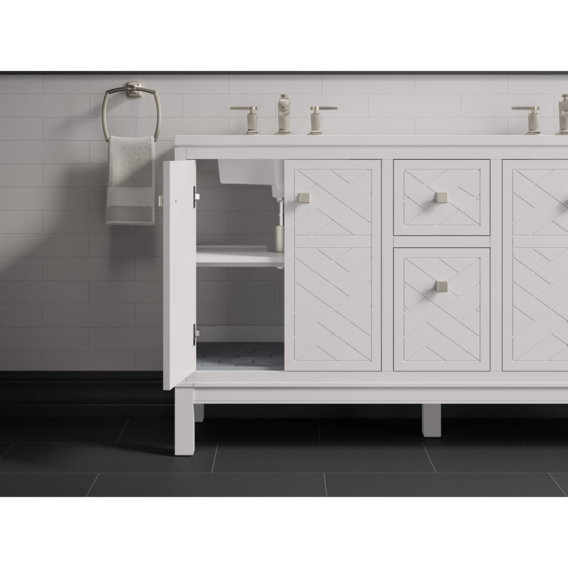 Beauxline 60-In Bathroom Vanity Set, White