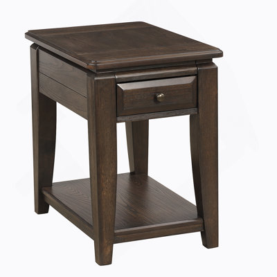 Mahogany Traditional Chairside Table W/ Storage by Darby Home Co