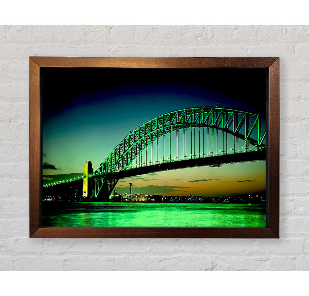 Sydney Harbour Bridge Green Cast - Einzelner Bilderrahmen Kunstdrucke