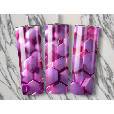 Choose Handmade Tumblers 591 mL Vacuum Insulated Stainless Steel (18/8) Travel Tumbler with Straw