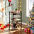 Bar Cart, Home Bar Serving Cart, Drink Cart with 3-Tier Mirrored Shelf, Mobile Kitchen Shelf with Wine Rack, Rolling Beverage Cart-113416075