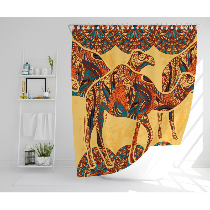 Stak Polyester Shower Curtain Set, 168cm H x 168cm W