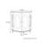 Elegant solid wood semi-circular accent cabinet
