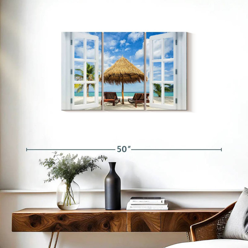 Gillard Window To Paradise Beach, 20" H x 33" W