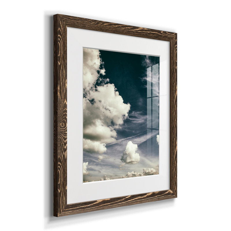 " Lemony Branch I ", 24" H x 18" W x 1.5" D, Walnut Framed Paper, White