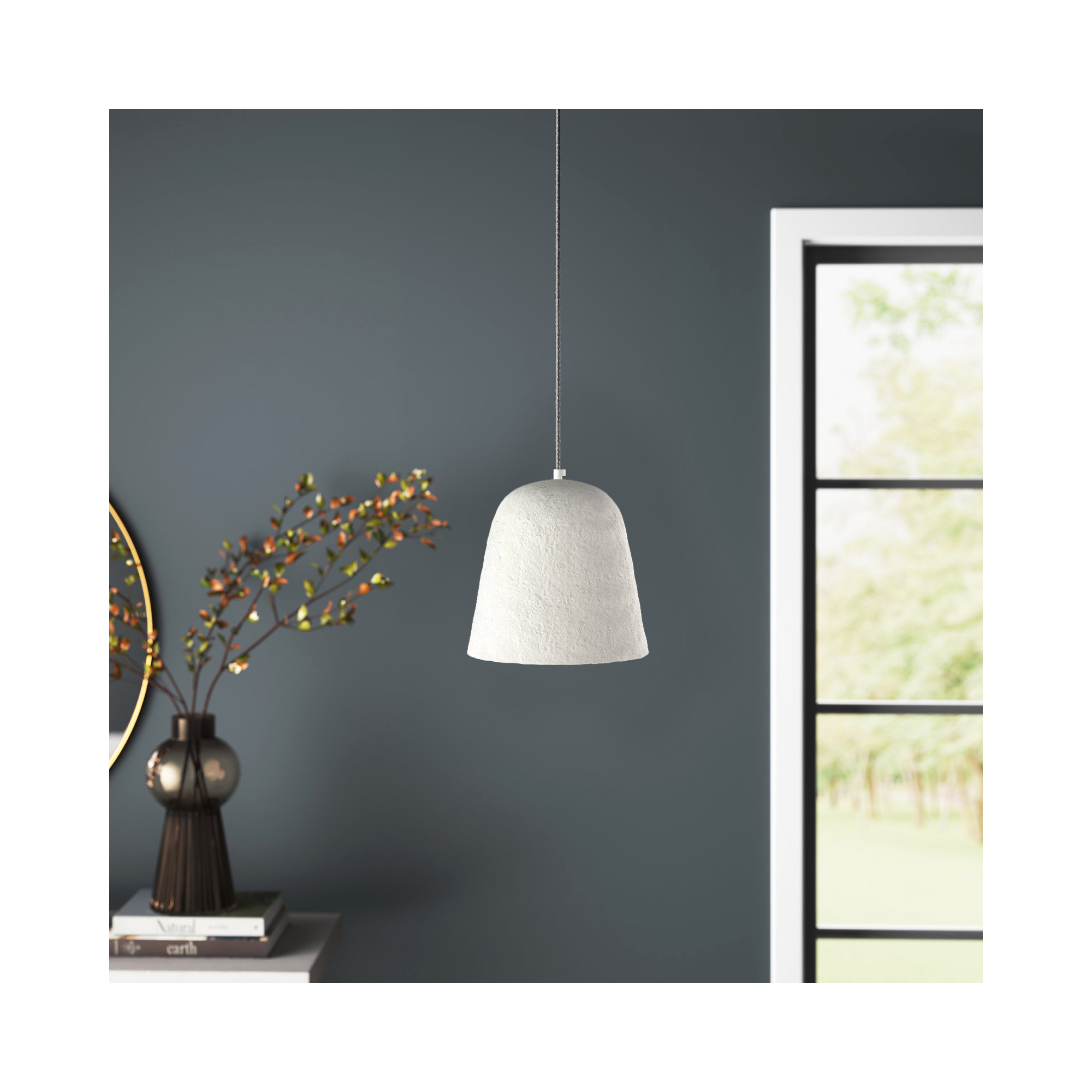 Hodges Single Light Paper Dimmable Pendant