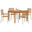 4 - Person Wood Patio Dining Set with Square Table