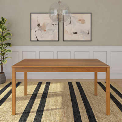 60 in Solid Wood Rectangular Dining Table