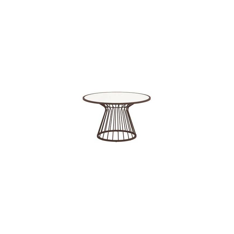 Kali 60 inch Round Dining Table, 28" H x 48" W x 48" D, Dark Brown